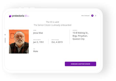 OSCA Application for onboarding Senior Citizens.